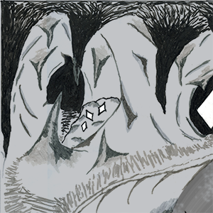crop from illustration of cavern by Brie Sheldon